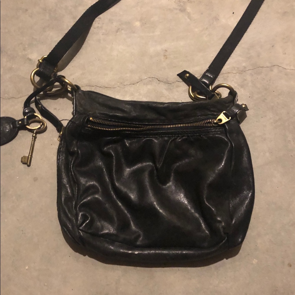 Fossil Black Crossbody
